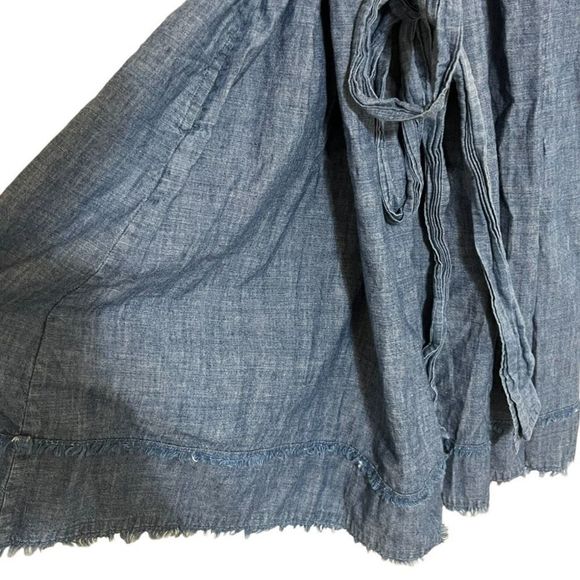 TALBOTS Chambray Denim Tie-Back Sundress 4 - Picture 6 of 7